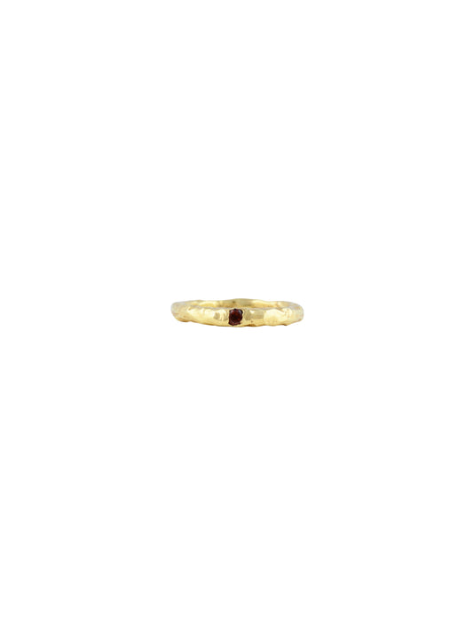 ALBA RING SANGRIA RED GOLD