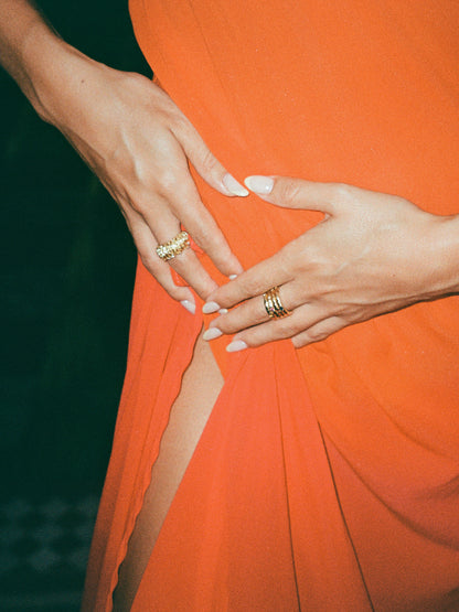 ALBA RING SANGRIA RED GOLD