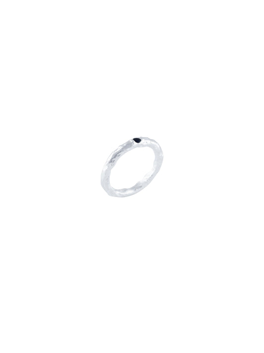 ALBA RING MIDNIGHT BLUE SILVER