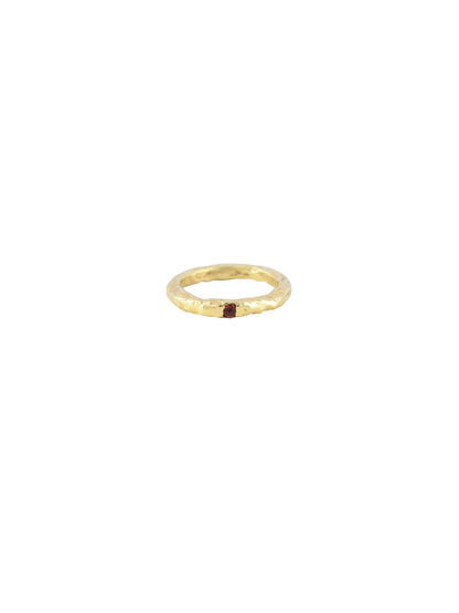 ALBA RING SANGRIA RED GOLD